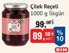 İLKGÜN ÇİLEK REÇELİ 1000 G
